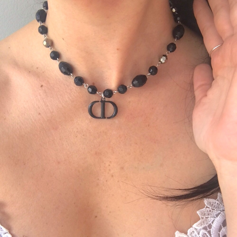 Dior Vintage Beaded Reworked Necklace